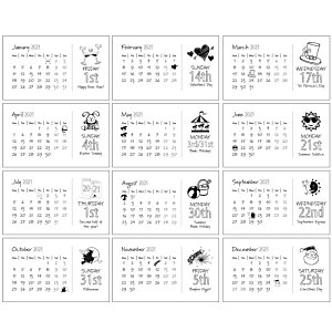 Additional Image 1 - a calendar with a number of images