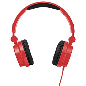 Additional Image 3 - a red headphones with a cord