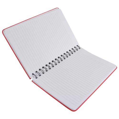 Additional Image 1 - a white notebook with a red cover