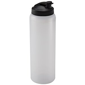 Additional Image 2 - a white plastic water bottle with black lid