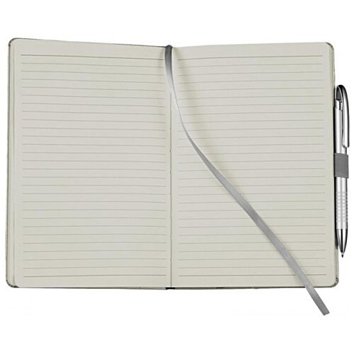 Additional Image 3 - a white notebook with a silver pen