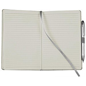 Additional Image 3 - a white notebook with a silver pen