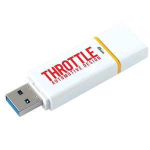 Additional Image 1 - a white usb stick with red text