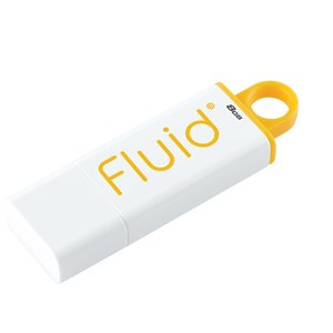Additional Image 2 - a white and yellow usb flash drive