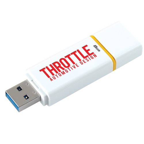 Additional Image 1 - a white usb stick with red text