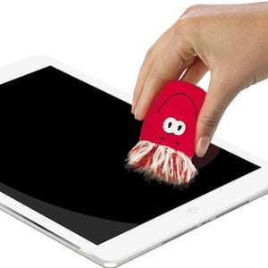 Additional Image 3 - a hand holding a red bag over a tablet