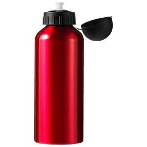 Additional Image 1 - a red water bottle with a black lid