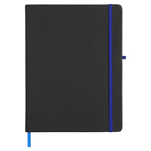 Additional Image 1 - a black notebook with blue stripe