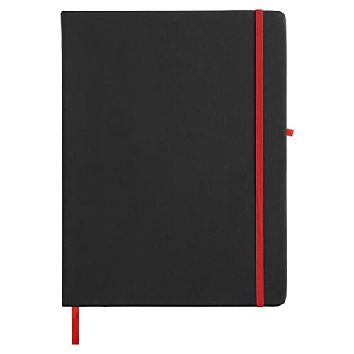 Additional Image 2 - a black notebook with red band