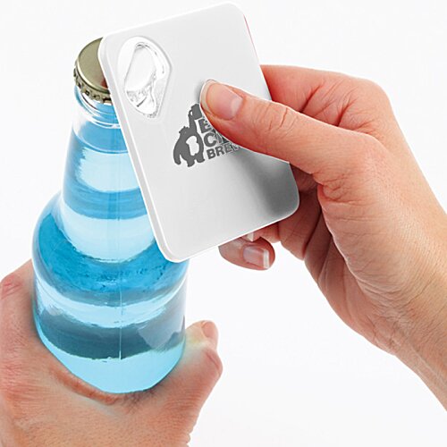 Additional Image 3 - a hand holding a plastic bottle with a card