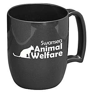 Additional Image 2 - a black mug with white text