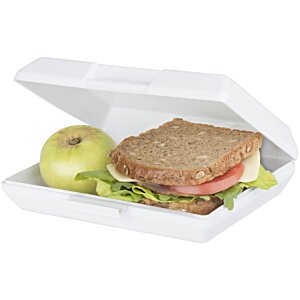 Additional Image 2 - a sandwich and apple in a styrofoam container