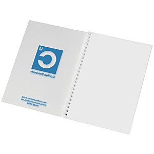 Additional Image 1 - a white paper with a blue logo
