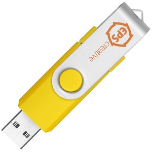 Additional Image 1 - a yellow and white usb flash drive