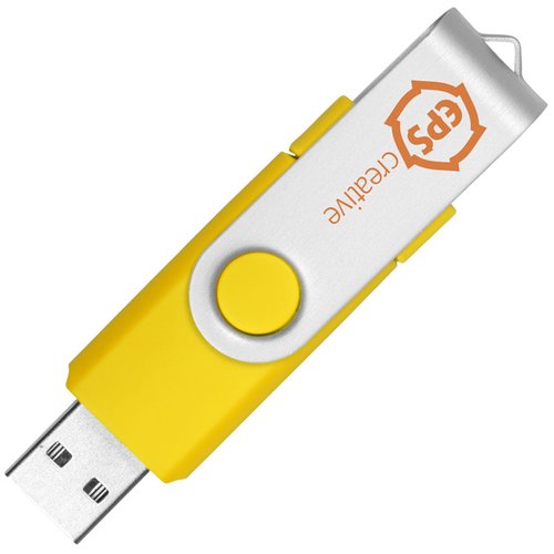 Additional Image 1 - a yellow and white usb flash drive