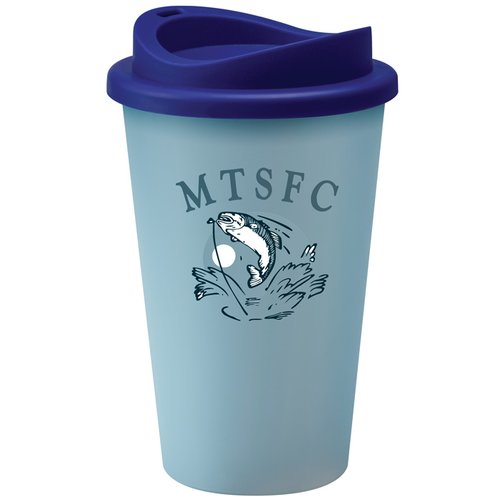 Additional Image 4 - a white coffee cup with a blue lid