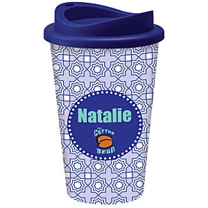 Additional Image 6 - a blue and white coffee cup