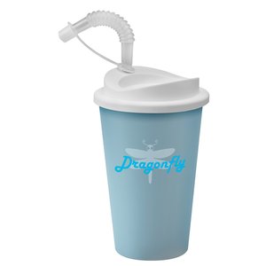 Additional Image 1 - a blue cup with a straw