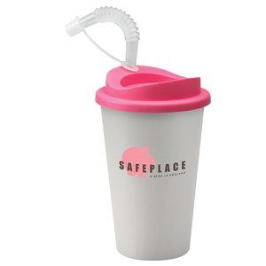Additional Image 4 - a white cup with a pink lid