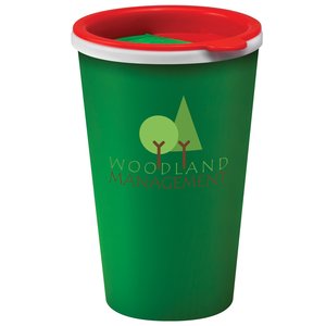 Additional Image 6 - a green cup with a red lid