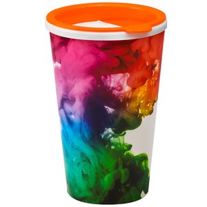 Additional Image 5 - a colorful cup with orange lid