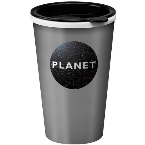 Additional Image 6 - a grey cup with a black circle on it