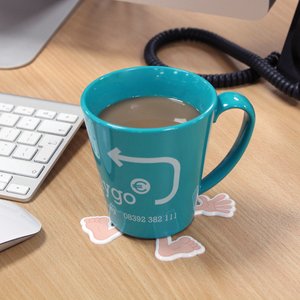 Additional Image 1 - a blue cup with a handle on a desk