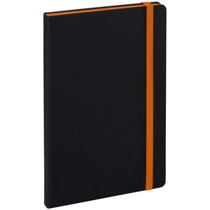 Additional Image 2 - a black notebook with orange band