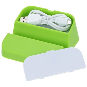 Additional Image 4 - a green case with white earbuds in it