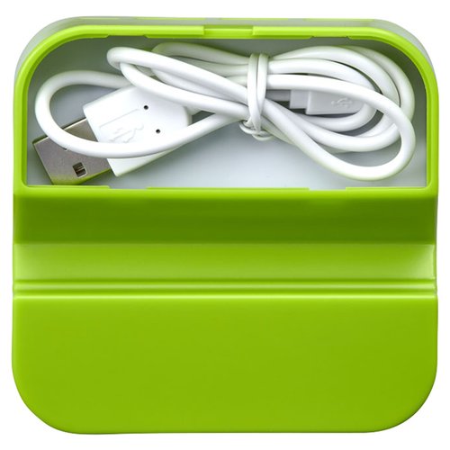 Additional Image 2 - a green box with a white cord inside