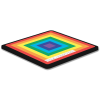 View Image 2 of 15 of DISC Double Sided Square Coaster - Colours