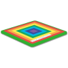 View Image 3 of 15 of DISC Double Sided Square Coaster - Colours