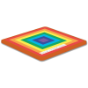 View Image 4 of 15 of DISC Double Sided Square Coaster - Colours