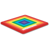 View Image 5 of 15 of DISC Double Sided Square Coaster - Colours