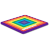 View Image 7 of 15 of DISC Double Sided Square Coaster - Colours