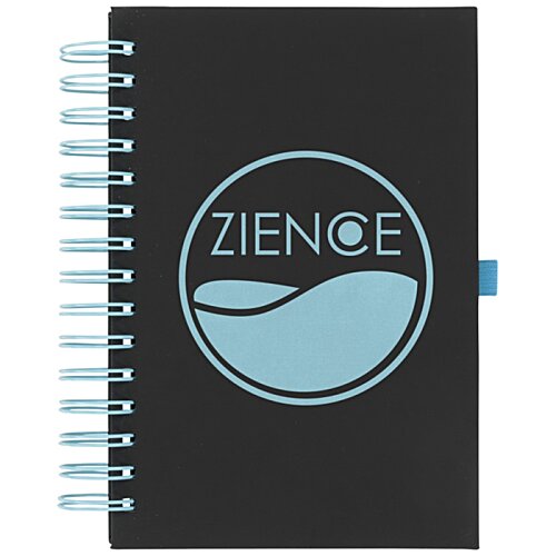 Additional Image 2 - a black notebook with a blue circle and a blue circle with a blue circle and a blue circle with white text