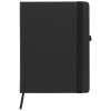 a black notebook with a black cover