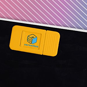 Additional Image 1 - a yellow rectangular object with a blue logo