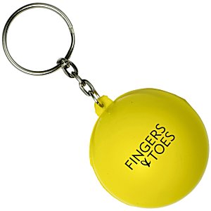Additional Image 1 - a yellow key chain with a key ring