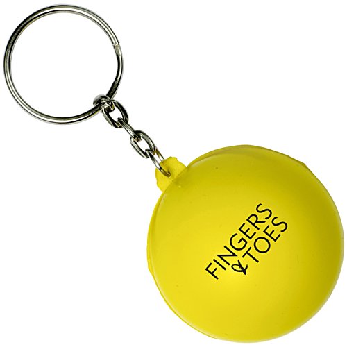 Additional Image 1 - a yellow key chain with a key ring
