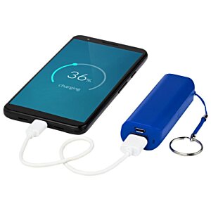 Additional Image 3 - a cellphone charging with a blue battery