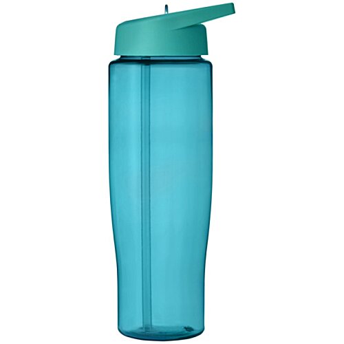 Additional Image 4 - a blue plastic water bottle with a green lid