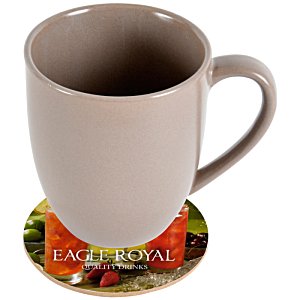Additional Image 1 - a white mug on a coaster