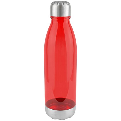 Additional Image 2 - a red water bottle with silver cap