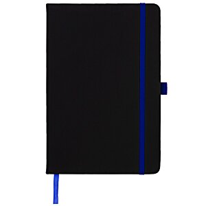 Additional Image 2 - a black notebook with blue stripe