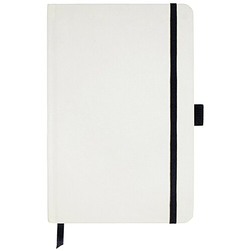 Additional Image 3 - a white notebook with black band