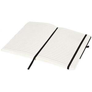 Additional Image 2 - a white notebook with black stripes