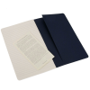 a blue and white folder