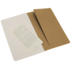 a brown envelope with a white paper inside