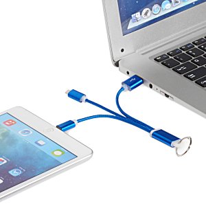 Additional Image 2 - a laptop with blue cables connected to a tablet